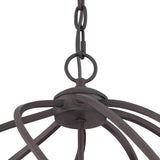 Katerina 18 1/2" Wide Swirled Bronze Metal Foyer Chandelier