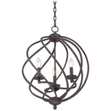 Katerina 18 1/2" Wide Swirled Bronze Metal Foyer Chandelier