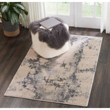 Abstract Modern Beige Grey Soft Area Rug