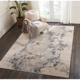 Abstract Modern Beige Grey Soft Area Rug