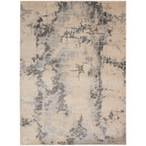 Abstract Modern Beige Grey Soft Area Rug