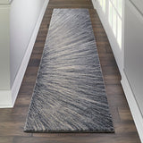 Halle Berry Abstract Ombre Blue/Grey Soft Area Rug