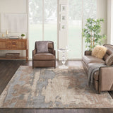 Vintage Abstract Grey Beige Soft Area Rug