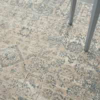 Mila Kunis Ivory/Slate Vintage Persian Soft Area Rug
