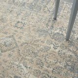 Mila Kunis Ivory/Slate Vintage Persian Soft Area Rug