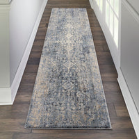 Mila Kunis Ivory/Slate Vintage Persian Soft Area Rug