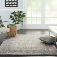Mila Kunis Ivory/Slate Vintage Persian Soft Area Rug