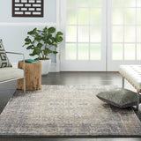 Mila Kunis Ivory/Slate Vintage Persian Soft Area Rug