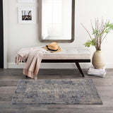 Mila Kunis Ivory/Slate Vintage Persian Soft Area Rug