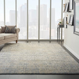 Mila Kunis Ivory/Slate Vintage Persian Soft Area Rug