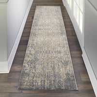 Mila Kunis Ivory/Slate Vintage Persian Soft Area Rug