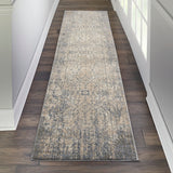Mila Kunis Ivory/Slate Vintage Persian Soft Area Rug