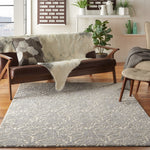 Sahara Ivory Silver Transitional Soft Area Rug