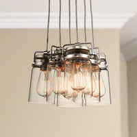 Kichler Brinley 12" Wide Brushed 6-Light Mini Pendant