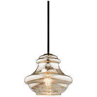 Kichler Everly Mercury Glass 12"W Olde Bronze Mini Pendant