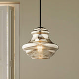 Kichler Everly Mercury Glass 12"W Olde Bronze Mini Pendant