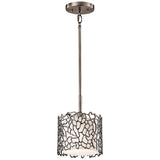 Kichler Silver Coral 7 1/4" Wide Classic Pewter Mini Pendant