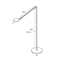 Koncept Splitty Matte Black Modern LED Floor Lamp with USB Port