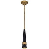 Lennox Integrated LED Weathered Brass Mini Pendant
