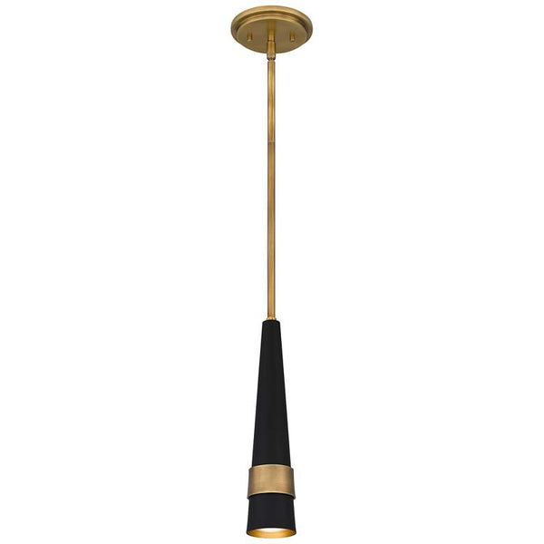 Lennox Integrated LED Weathered Brass Mini Pendant