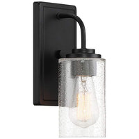 Logan 10" High Matte Black Metal Wall Sconce