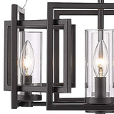 Marco 16" Wide Matte Black Geometric 4-Light Pendant