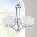 Maxim Axis 24" Wide Satin Nickel Chandelier