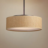 Maxim Prime 16" Wide Grass Cloth Shade Modern LED Pendant Light