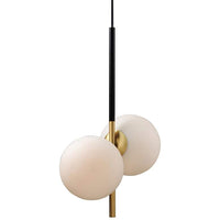 Maxim Vesper 20" Wide Satin Brass and Black 2-Light Pendant