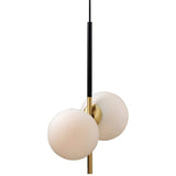 Maxim Vesper 20" Wide Satin Brass and Black 2-Light Pendant