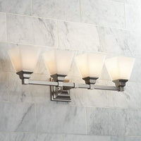 Mencino-Opal 28" Wide Satin Opal Glass Bath Light