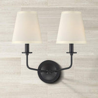 Milanese 15" High Black 2-Light Wall Sconce