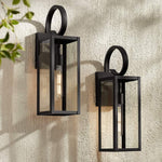 Mira 21" High Black Outdoor Wall Light Set of 2