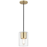 Mitzi Lula 5 1/4" Wide Aged Brass Mini Pendant