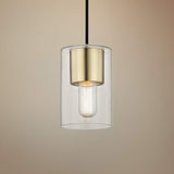 Mitzi Lula 5 1/4" Wide Aged Brass Mini Pendant