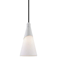 Mitzi Parker 5"W Glossy White with Matte Glass Mini Pendant