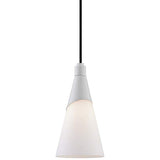 Mitzi Parker 5"W Glossy White with Matte Glass Mini Pendant