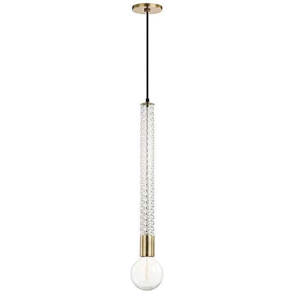 Mitzi Pippin 5" Wide Aged Brass Mini Pendant