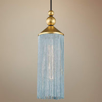 Mitzi Scarlett 5" Wide Gold Leaf and Black Mini Pendant