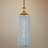 Mitzi Scarlett 5" Wide Gold Leaf and Black Mini Pendant