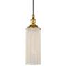 Mitzi Scarlett 5" Wide Gold Leaf and Black Mini Pendant
