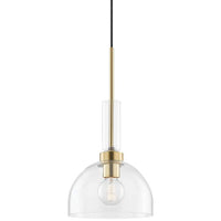 Mitzi Tabitha 10" Wide Aged Brass Mini Pendant Light