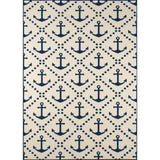 Baja Anchors Indoor Outdoor Rug Ivory