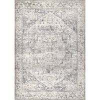 Brielle Machine Washable Vintage Medallion Area Rug