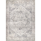 Brielle Machine Washable Vintage Medallion Area Rug