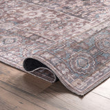 Darcey Machine Washable Traditional Floral Medallion Area Rug