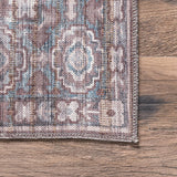 Darcey Machine Washable Traditional Floral Medallion Area Rug