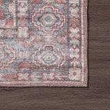 Darcey Machine Washable Traditional Floral Medallion Area Rug