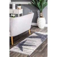 Contemporary Starfishes Stripes Blue Gray Soft Area Rugs