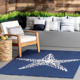 Handmade Indoor/ Outdoor Coastal Starfish Soft Area Rug